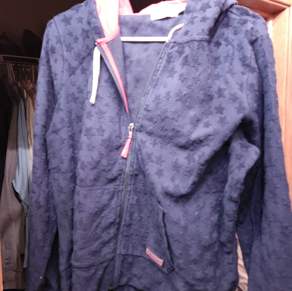 VINEYARD VINES. FULL ZIP PULLOVER HOODIE SWEATSHIRT. STARS / EMBOSSED.